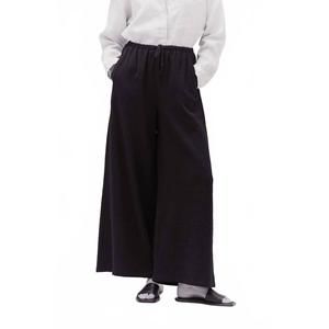 NEW GRADE & GATHER drawstring gauze pants in black